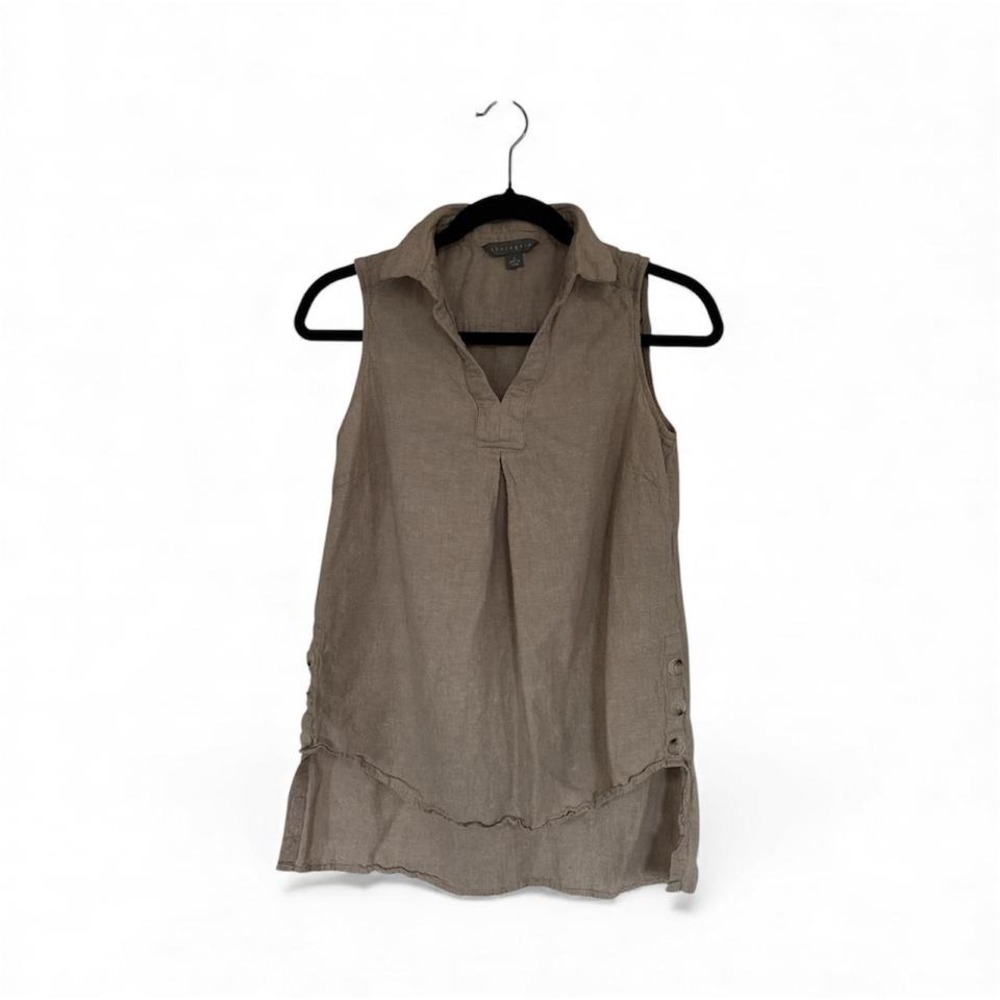 Earthy‎ minimalist linen top
